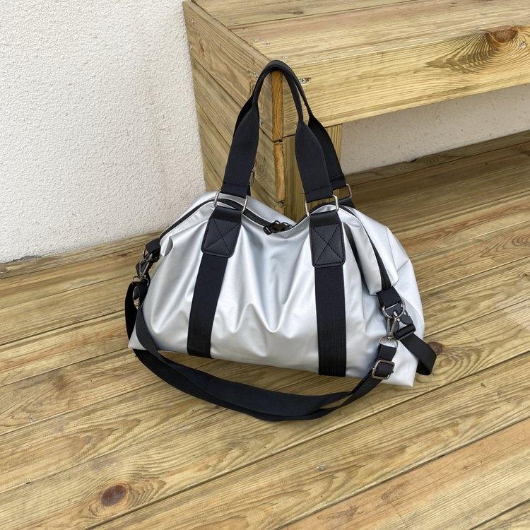 Waterproof Oxford cloth handbag lightweight sports bag серебряный