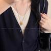 Pinecone Long Necklace Women's Luxury Minimalist Sophisticated Sweater Chain Winter Cool Style Accessory