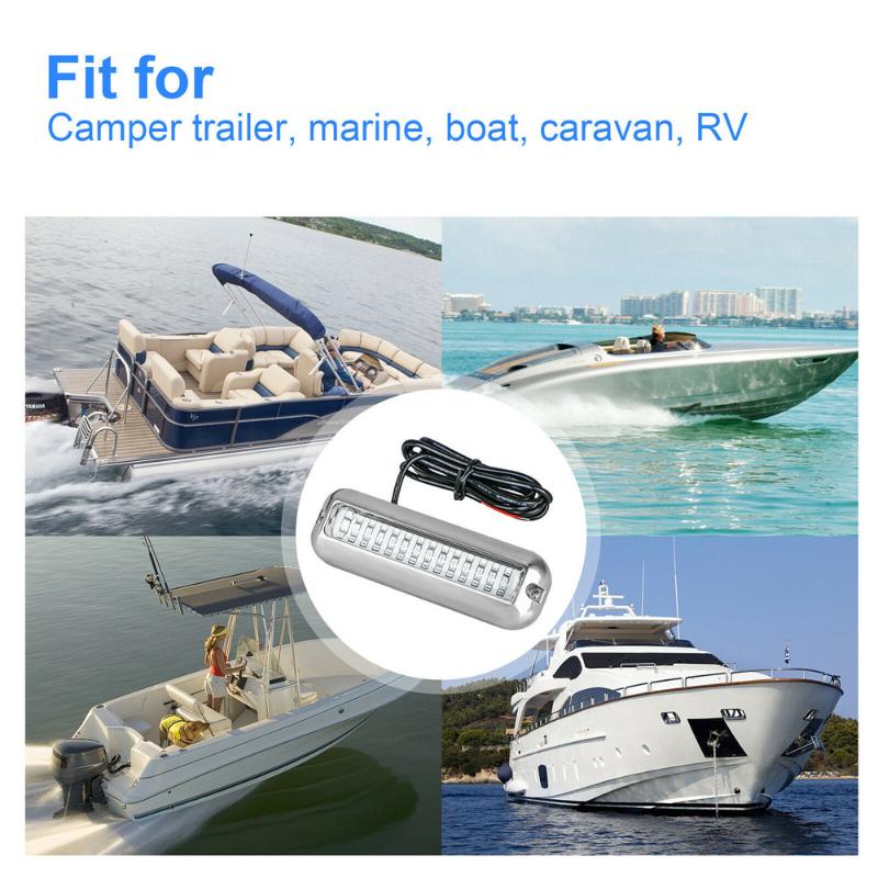 2Pcs 42 Led Waterproof Marine Boat Signal Led Light Underwater Pontoon Transom Lamp Yacht Cabin Deck Tail Lights Accessories