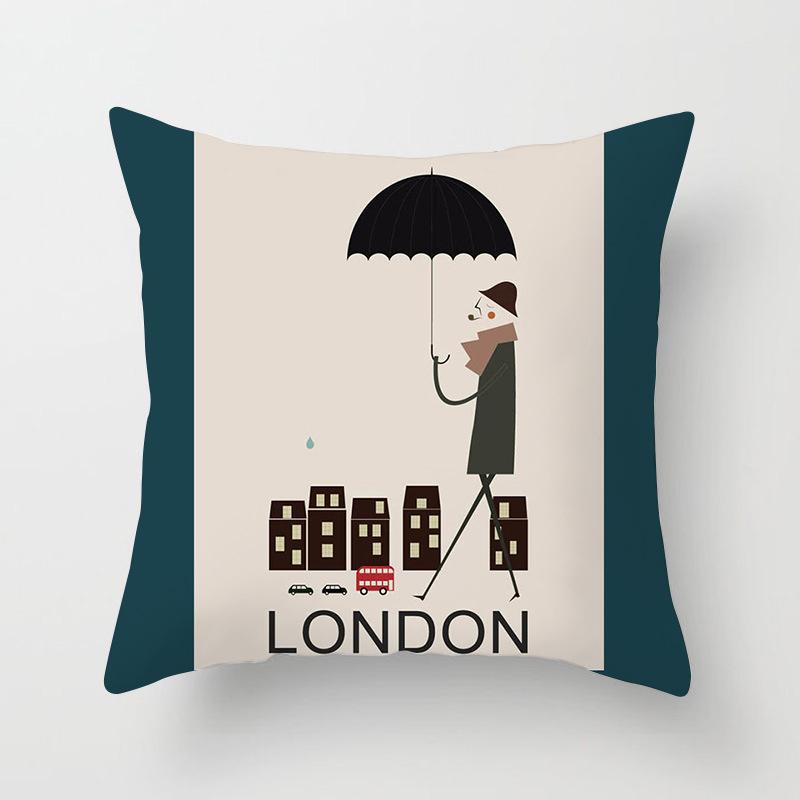 Față de pernă pătrată cuplu Litere în formă de inimă desene animate pernă de modă sufragerie canapea Dormitor Decorat casei fată de pernă dulce