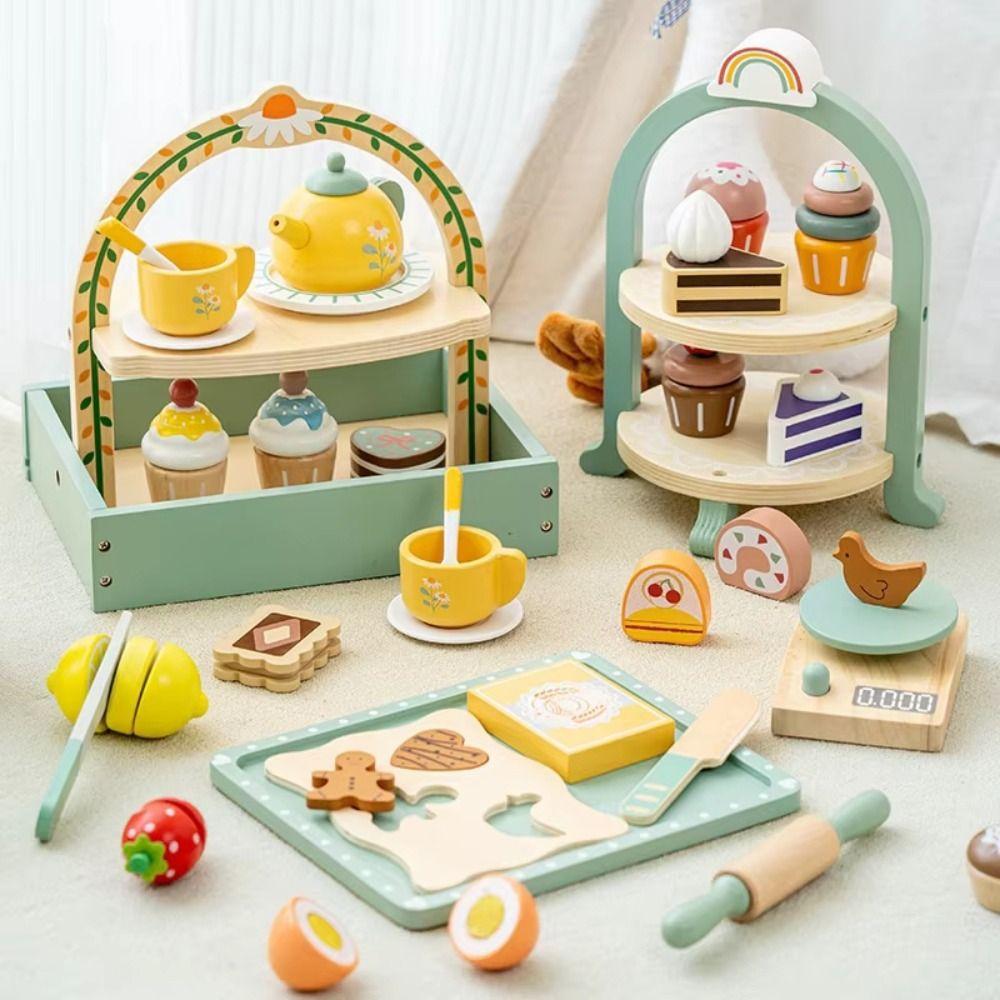 Simulation Food Cake Ice Cream Play Set Kitchen Playset Afternoon Tea Set  Role Play