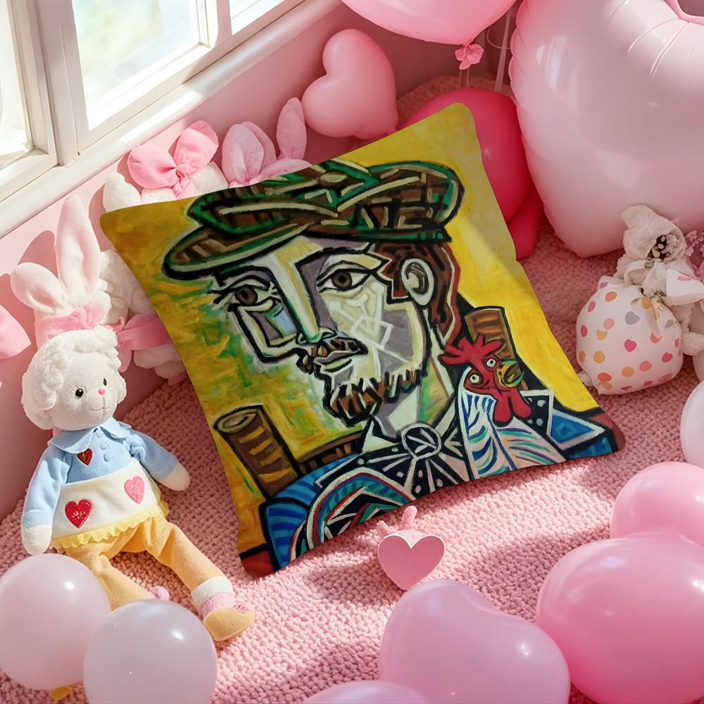 

Famous Artist P-PicassoS Cushion Cover Pattern Printed Pillowcase for Living Room Sofa Cushion Cover & Bedroom Decor 12x12Inch