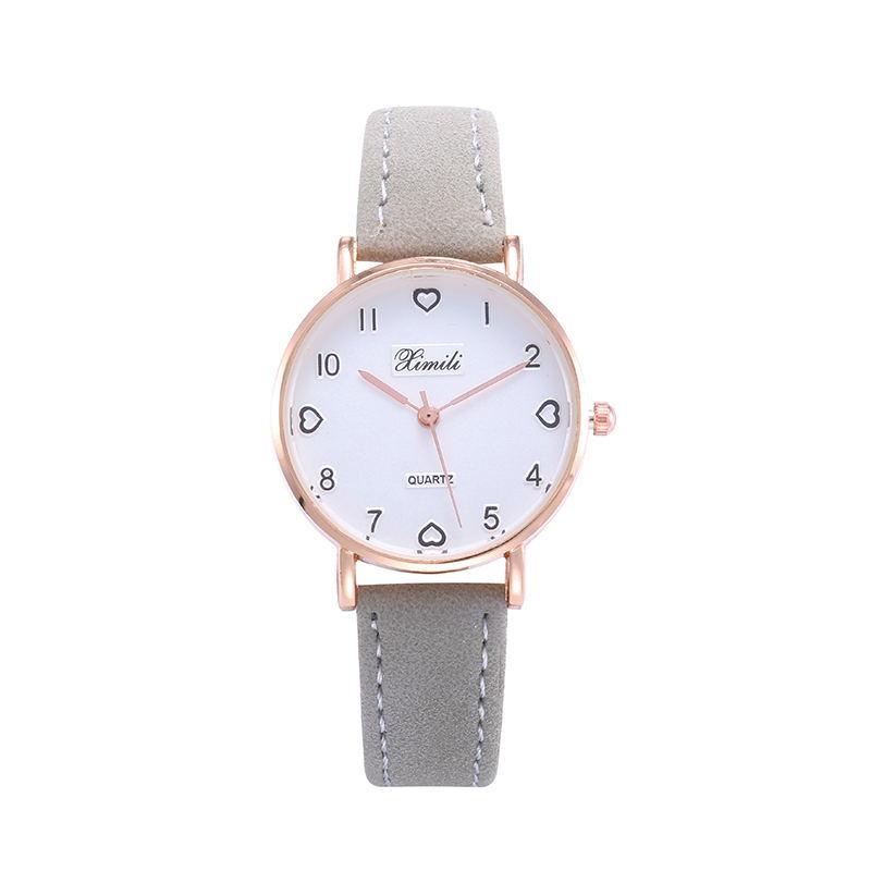Tide Small Fresh Versatile Soft Sister College Style Fashion Love Dial Wrist Watch Student Female, Direct Supply