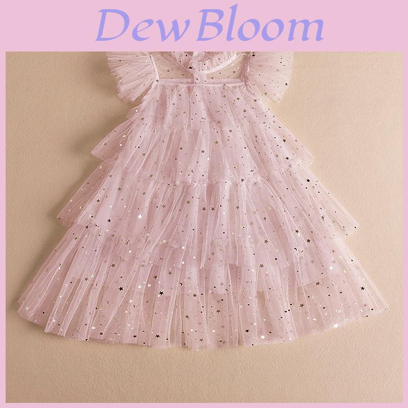 Girl Princess Dress Summer Girls Childrens Pure Color Sequin Tulle Skirt For Toddler Girls