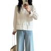 Fungus Collar White Shirt Women's Long-sleeved Spring Organ Pleated Design Top Small Cotton Shirt