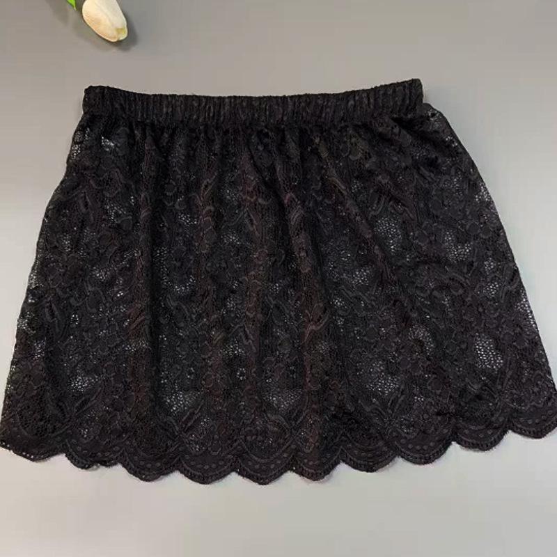 Spitzen-Lagenrock-Pullover mit unechtem Saum für Damen