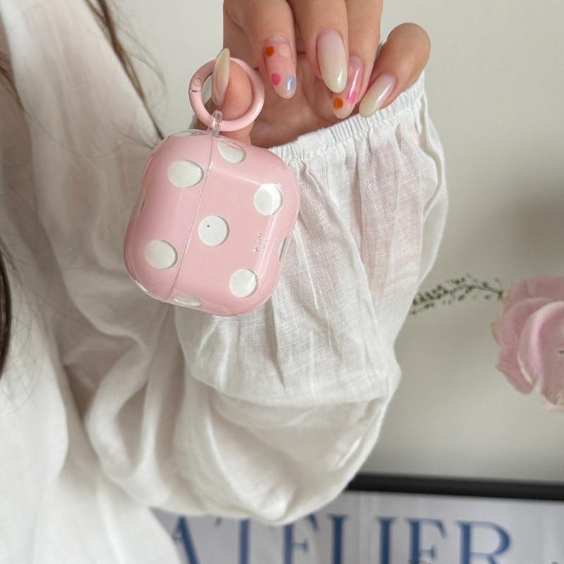Korean Style Solid Color Hollow Polka Dot Compatible with Apple AirPods Pro 1st Gen Protective Case Pro 1st Gen Pro 1 Bluetooth Earphone Case 1st Gen