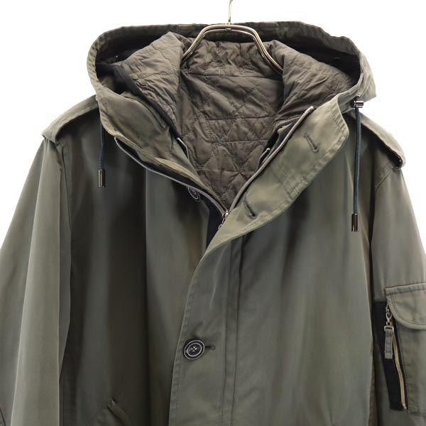 SANYO Sanyo Shokai 3WAY Military coat L khaki Long sleeve quilted liner Men's Used