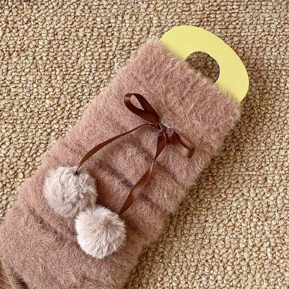 Thicken Balletcore Plush Stockings Y2k Knitted Leg Covers Trendy Mink Fur Leg Warmer  Women