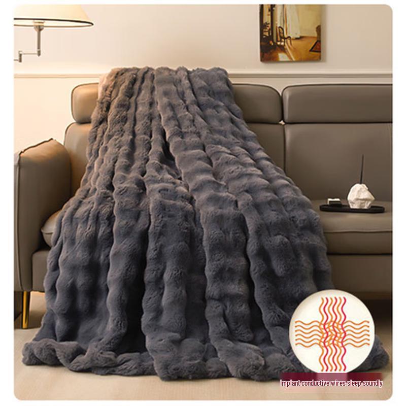 Thickened Rabbit Plush Throw Blanket