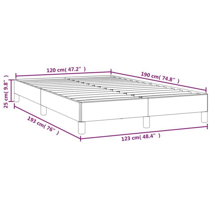 VidaXL Cadre de Lit, Lit Rembourré avec Sommier à Lattes, Lit Double avec Pied, Lit Adulte de Chambre, Moderne, Taupe 379493
