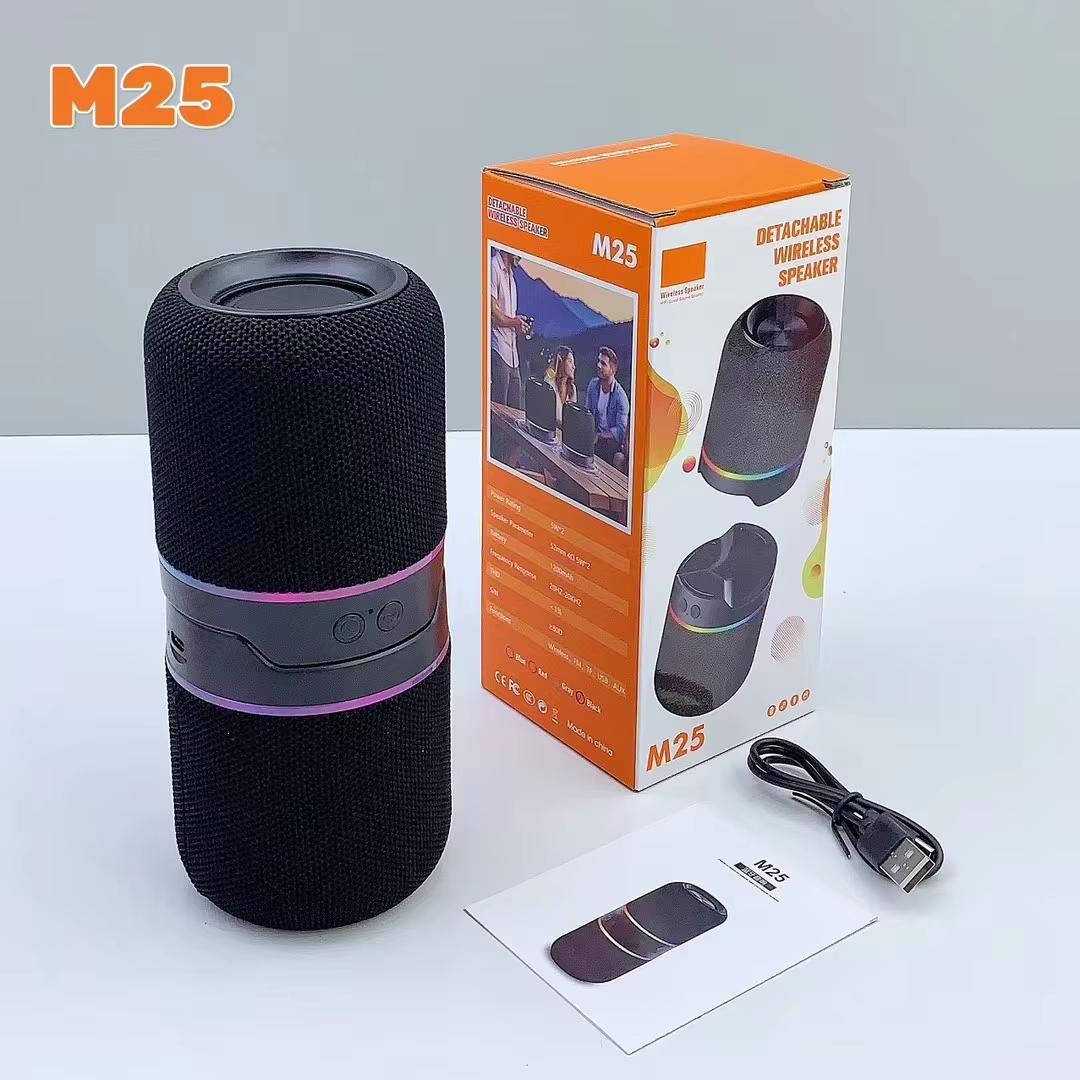 M25 Stolní Dělený Typ 2-v-1 Magnetický Bluetooth Reproduktor HIFI Stereo Subwoofer 10W Vysoký Výkon Podpora FM TF Karta TWS Přehrávání černá