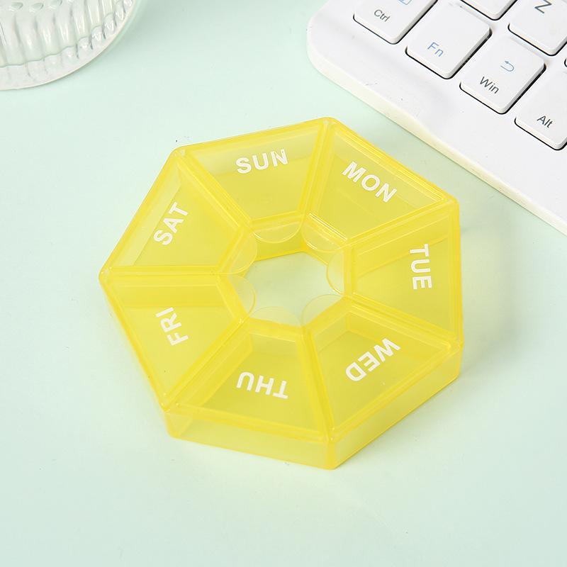 7 Days Pill Storage Box Mini Travel Portable Medicine Dispenser Multifunction Plastic Seven Compartment Sealer Box