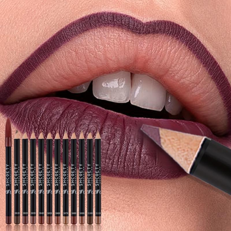 Matte Lipstick Lipliner Suit Nude Color Does Not Fade Lasting Makeup Matte Texture