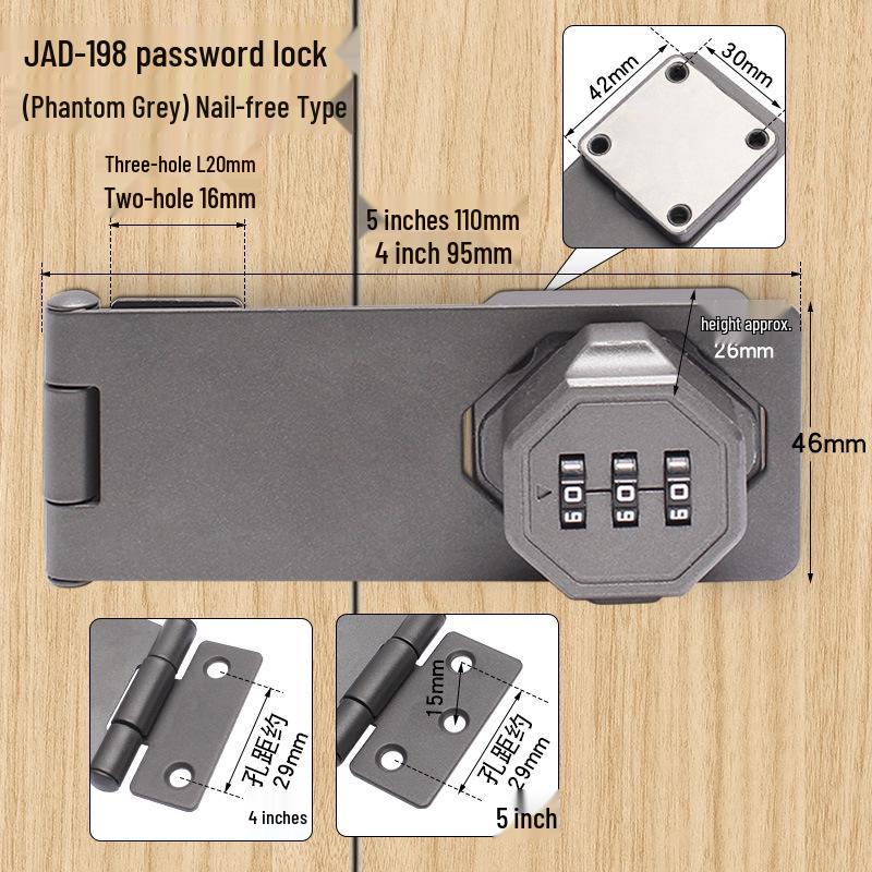 Three-Digit Multi-Purpose Mechanical Password Lock for Cabinets and Drawers