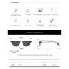 Metal-framed cat-eye sunglasses with light-colored lenses, for men and women