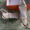 Damen Sandalen Mode Stilettos Pailletten High Heel Offene Spitze Glänzend Silber Sandalen Modernes Temperament Hochwertige Damenschuhe