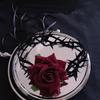 Dark tie Gothic Black Bramble Red rose choker Neck Strap Choker Necklaces Lace Neck accessories Necklace Women's accessories