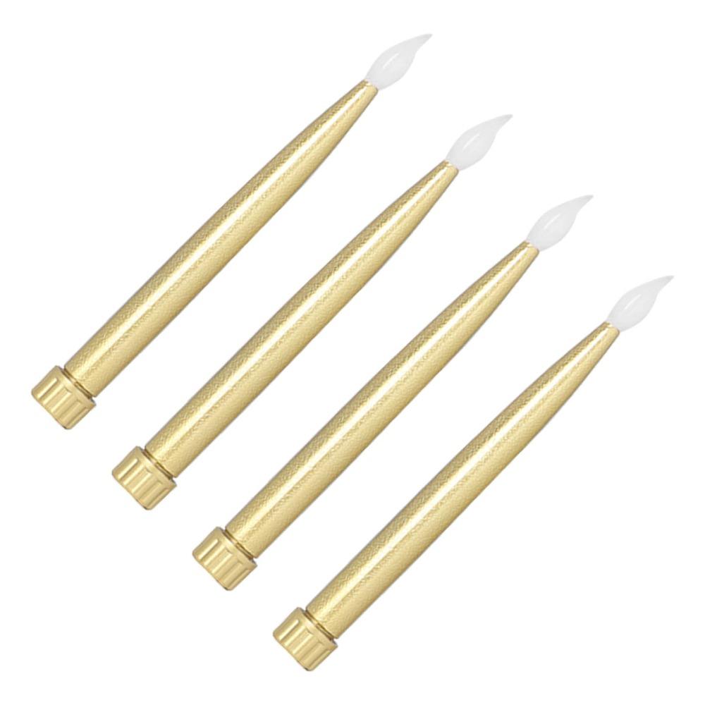 4Pcs Taper LED Candle Lamp Warm Light Electronic Candle Light  Wedding Centerpiece