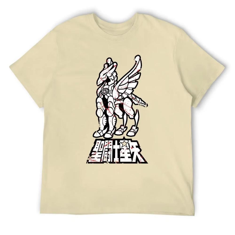 Campaña de camisetas de Saint Seiya de Pegaso de los Caballeros del Zodiaco, camisetas novedosas, concurso de actividades para nerds, talla europea.