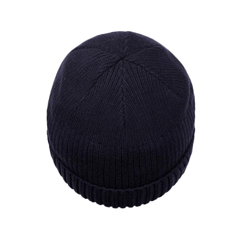 Ski Pullover Knitted Hat Men's Winter Warm Outdoor Cycling Coldproof Ear Protection Wool Cotton Hat