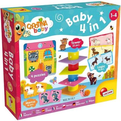 Der 4-in-1 Bauernhof – Lernset – CAROTINA BABY – Puzzle- und Zuordnungsspiele