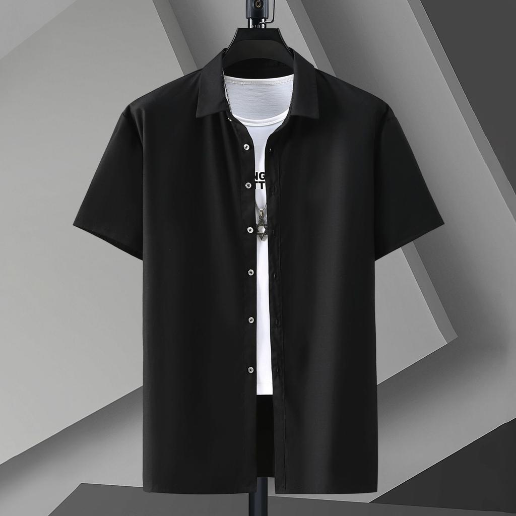 Cămașă 11XL Plus pentru Grăsuți cu Mânecă Scurtă Trend de Vară Casual Mărimi Mari Bărbați