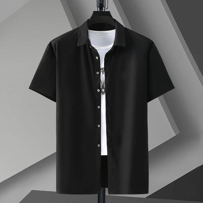 11XL Plus Fat Plus Short-sleeved Shirt Fat Guy Half-sleeved Summer Trend Casual Plus Size Men