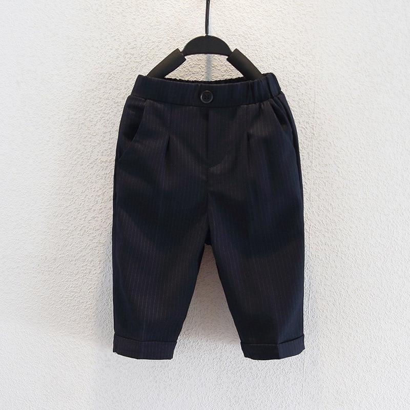 Kids' Black Dress Pants & Girls' Navy Straight-Leg Uniform Pants with Full Elastic Waist