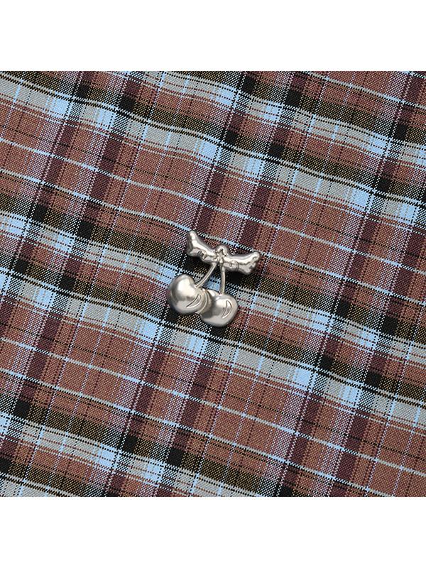 KIRSH Cheek Check Loose Fit Check Shirt [Sky]