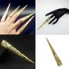 Costume Antique Style Knuckle Rings Nail Rings Set Finger Tip Protection Belly Dance Accessories
