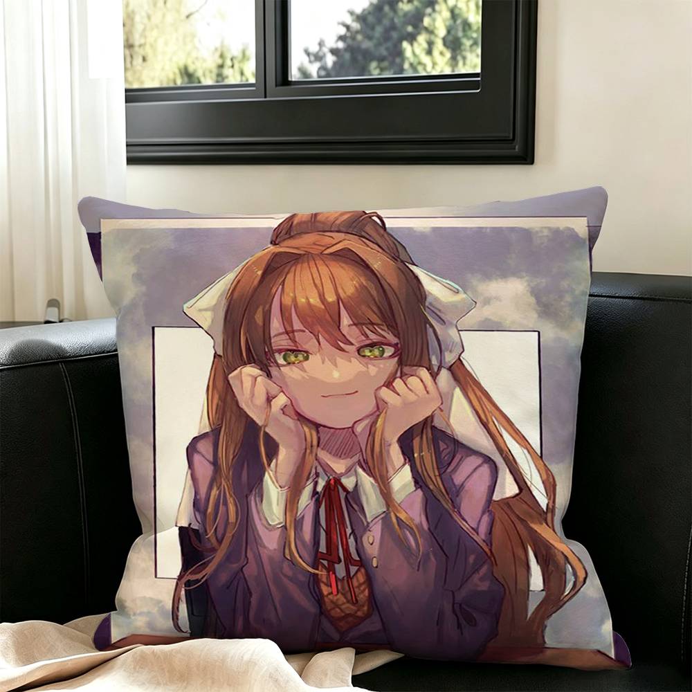 Monika Square Double-Sided printed Pillow Case Bedroom Bedside Pillow Sofa Cushion Cover