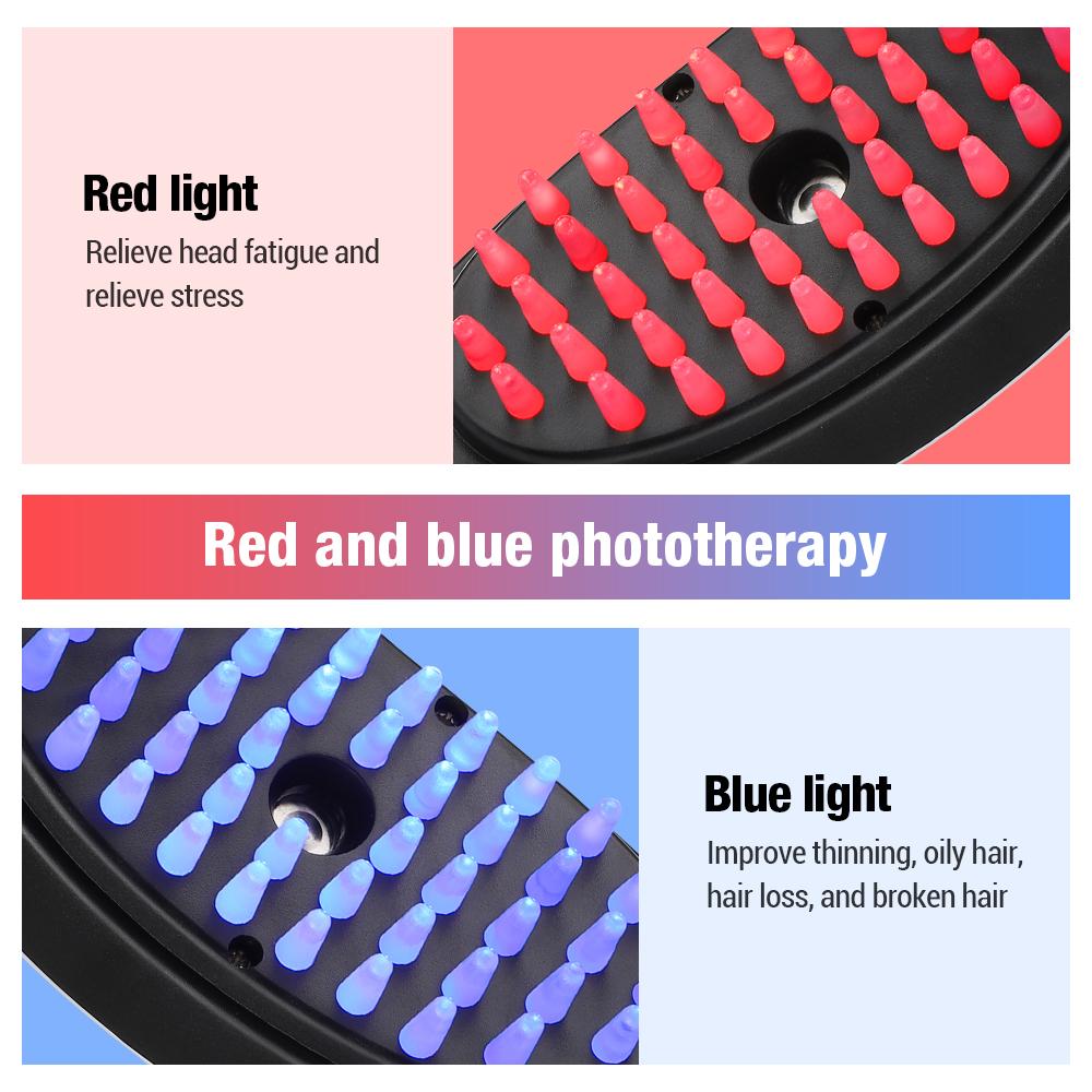 Electric Spray Massage Comb Hair Growth Vibration Head Massager Brush LED Anti Hair Loss Scalp Liquid  Atomizing Comb