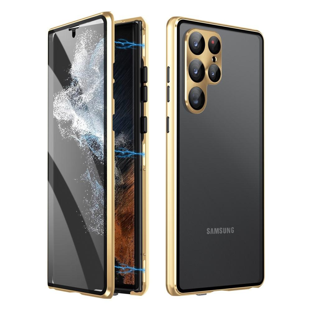 Samsung Galaxy S23 Ultra Case, Magnetic Dual Glass, Gold