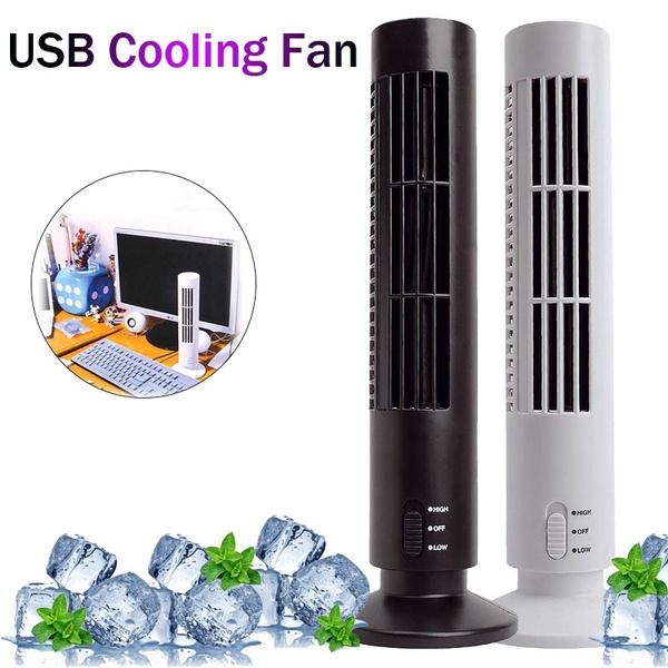 Mini Tower Fan Usb Leafless Fan Tower Electric Fan Vertical Air Conditioning Fan Handheld Fan Gift