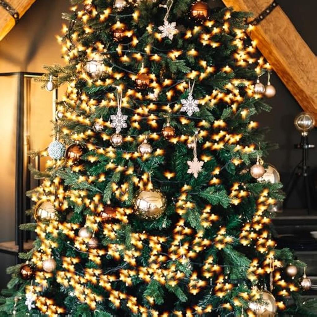 LED Fairy Lights Outdoor 20 M 200 LED Christmas Tree Fairy Lights 8 Modes LED String Lights for Christmas Party Wedding Garden Balcony Decoration