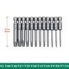 Sechskant Schaft Torx Sicherheitsschraube Schraubendreher Bohrer Set 4 Zoll Länge S2 Stahl Torx Schraubendreher Bits Set 11/12 Stück Torx Kopf 1/4 Zoll