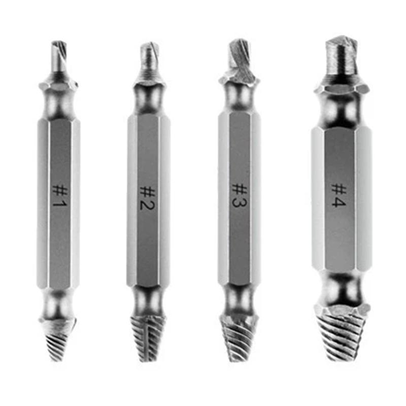 5Pcs Damaged Screw Extractor Set HSS Drill Bit Stripped Broken Remover Small Easily Quickly Take Out Kit Easy Demolition Power