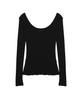 Nigaennikol Nicole Minimal Label Scoop Ls Top_Black