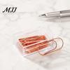 Rose Gold Desk Accessories 10PCS Metal Paper Clips, Decorative Cartoon Shape Durable Fasteners Bookmarks, Creative Documents Organizers for Office And