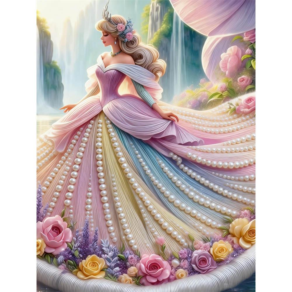 

Disney Aurora Princess Pearl Painting Art 5D DIY Full Diamond Embroidery Mosaic Cross Stitch Kit Home Room Decor 35x45cm