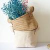 Household DIY Handmade Woven Pot Jute Cloth Simple Desktop Storage Basket Portable