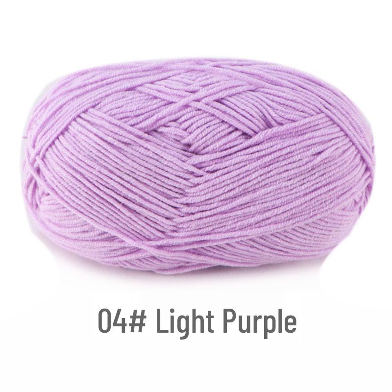 Su He 4-Strand Combed Cotton Yarn for Handmade Knitting: DIY Milk Cotton for Dolls, Cushions, and Blankets.