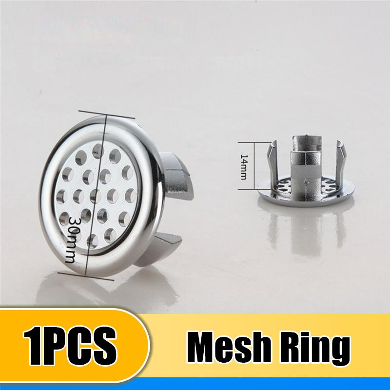 1/4Pcs Sink Hole Overflow Cover Basin Trim Bath Sink Holes Drain Cap Replacement Bathroom Wash Basin Hollow Overflow Rings Plug