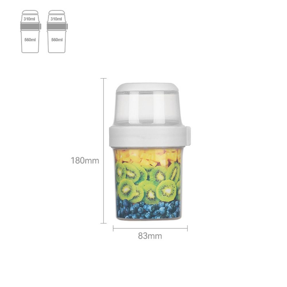 With Topping Yoghurt Pots Reusable Cereal Cup New Breakfast On The Go Cups  Office Workers