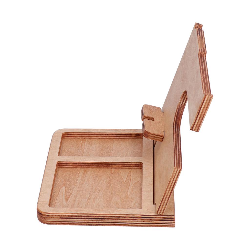 Wood Phone Docking Station Key Holder Desktop Storage Organizer Surface Polishing Treatment Watch Glasses Stand