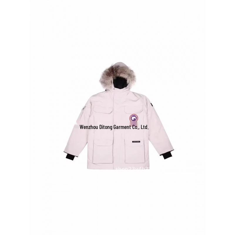 Unisex Expedition Down Jacket Model 08 with Wolf Fur Hood