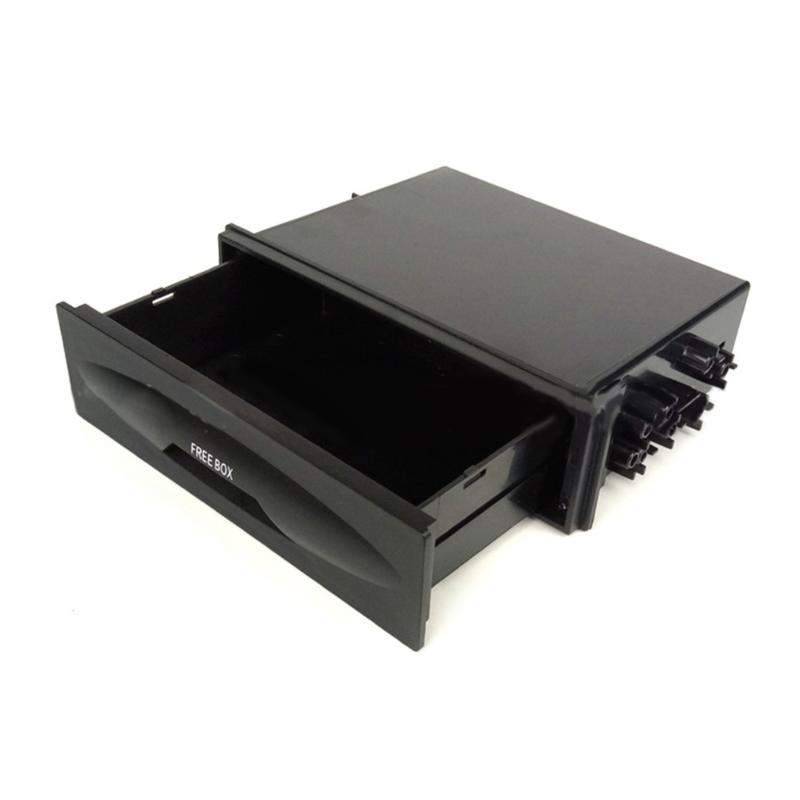 Pocket Dash Kit Black for Single DIN Installations,Universal Car Single 1 Din Dash Radio Installation Pocket Kit