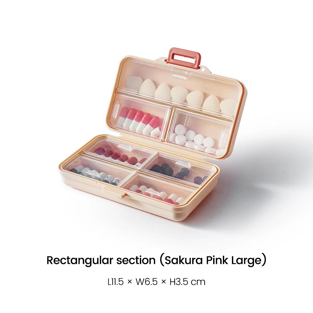 Portable Medicine Box Sub-packing Mini 7 Days Old Man Travel Pillboxes Large Capacity Storage Box