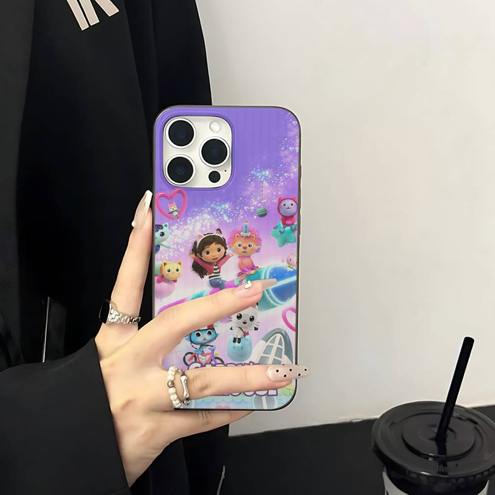 Cute G-Gabbys D-Dollhouses Soft Corrugated Phone Case For IPhone 11 12 13 14 15 16 17 Pro Max Plus Pro Shockproof Cover